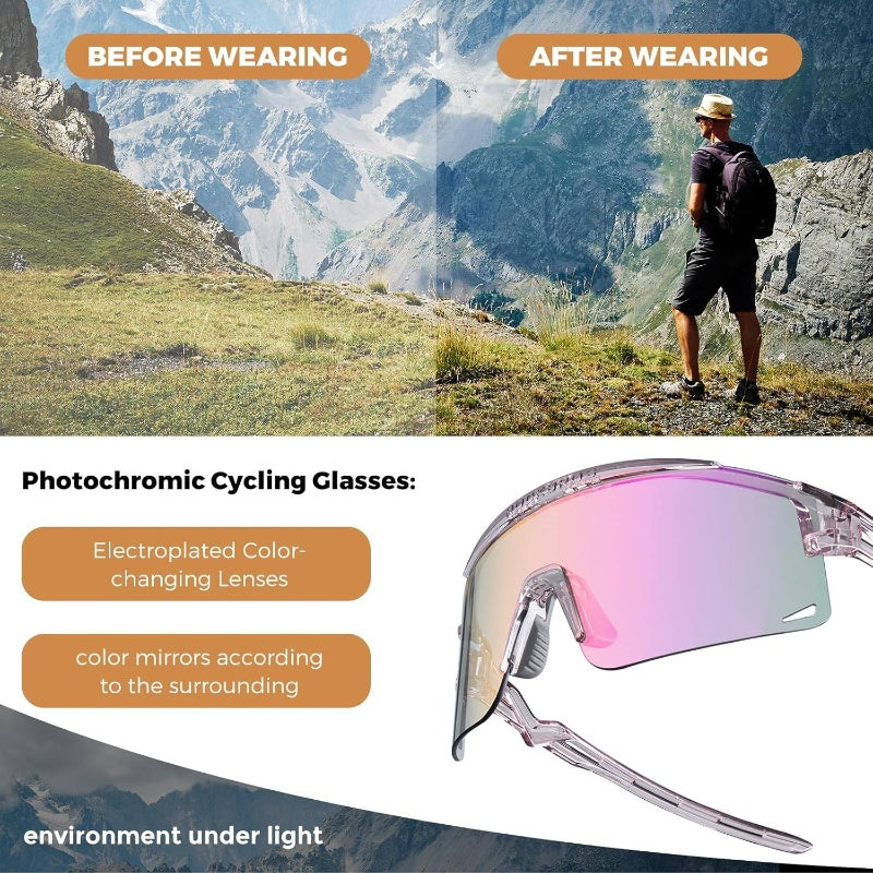 Men'S & Women'S Windproof & Sand-Resistant Cycling Glasses - -Glare Sports Goggles with Ergonomic Fit, Lens & Frame for Cycling, Running, Outdoor Activities - Non-Prescription Sports Eyewear