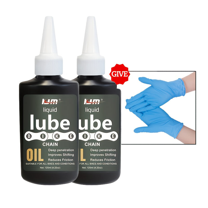 KJM All-Weather Bike Chain Lube - 10,000+ Mile Long-Lasting Lubricant, Fast-Penetrating Formula for Smooth Shifting & Braking, Drivetrain Oil Spray for Mountain\Road Bike Chains, Heavy-Duty Protection (Compatible with Gear Systems)
