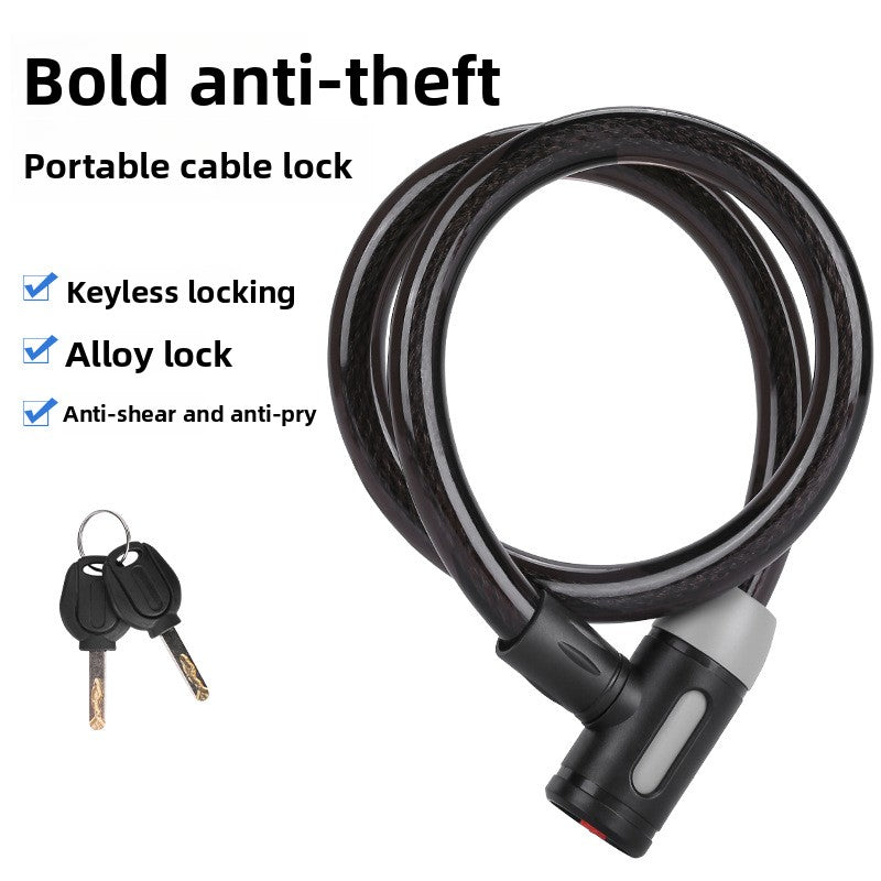 1 Mountain Bike Helmet Security Lock | Waterproof Anti-Theft U Lock with Password Code, Motorcycle Steel Cable, Anti-Cut Resistant for E Bike Bicycle