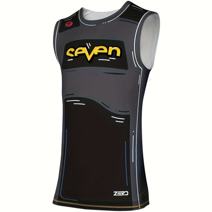 2025 New Black and Yellow Motorcycle Mountain Bike Pants Vest Set for Men & Women, All-Season Racing Cycling Apparel