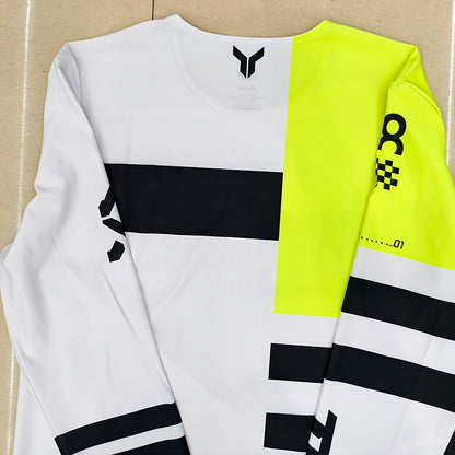 2025 Launchmode Dozer Acid Black Gear Set New yellow outdoor sports cycling set with long sleeves and pants suitable for both men and women suitable for all seasons off-road motorcycle and mountain bike riding clothing