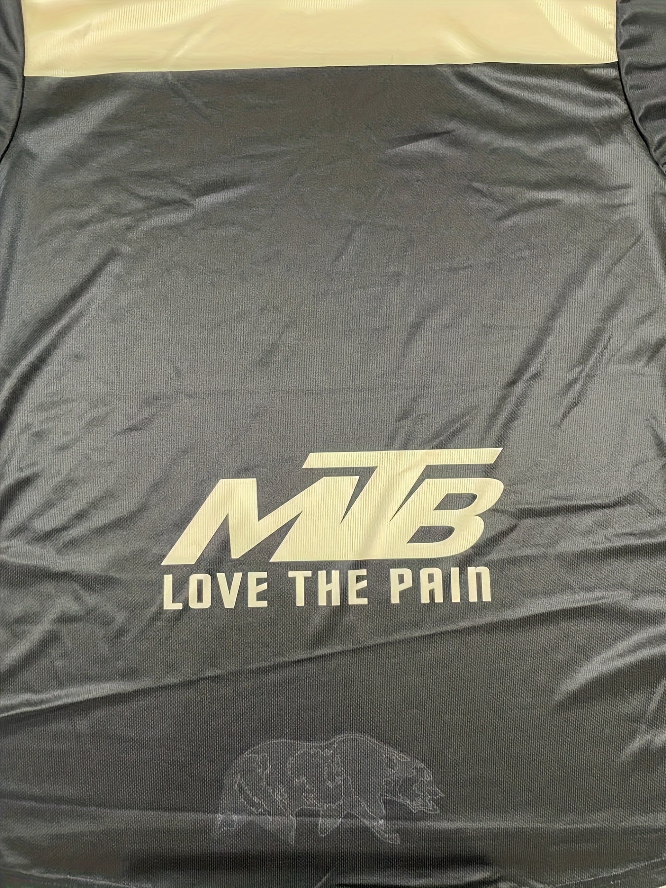 Men'S Quick-Dry Moisture-Wicking Long Sleeve Cycling Jersey - Thermal Insulation for Cold Weather, Mountain Bike Racing Suit with Geometric Pattern, Non-Stretch Fabric, Round Neck, Regular Fit, Ideal for Autumn, Casual Style