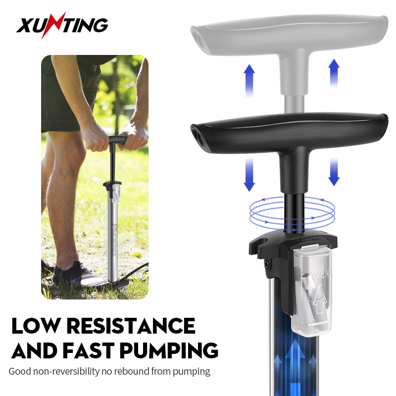 Stainless Steel Ball - Mountain Bicycle Pump Accessories - Portable High Pressure MAX 130PSI - Bike Air Pump Tire Inflator