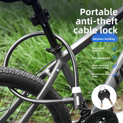 1 Mountain Bike Helmet Security Lock | Waterproof Anti-Theft U Lock with Password Code, Motorcycle Steel Cable, Anti-Cut Resistant for E Bike Bicycle