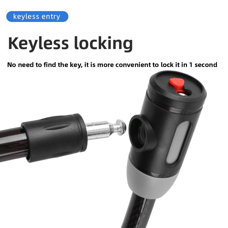 1 Mountain Bike Helmet Security Lock | Waterproof Anti-Theft U Lock with Password Code, Motorcycle Steel Cable, Anti-Cut Resistant for E Bike Bicycle