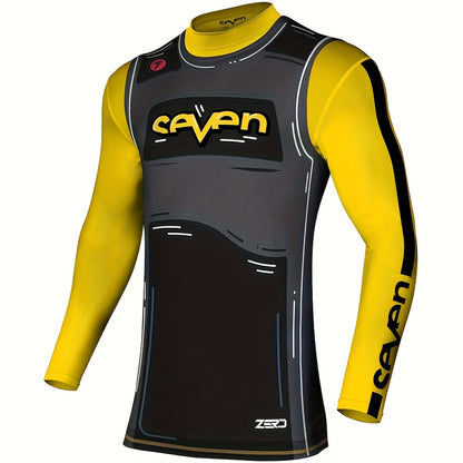 2025 New Black and Yellow Motorcycle Mountain Bike Pants Vest Set for Men & Women, All-Season Racing Cycling Apparel