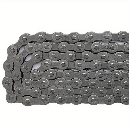 104-Section Single Speed Bicycle Chain - Heavy-Duty Iron Construction, Compatible with Single Speed Mountain Bikes, Baby Bikes, City Commuter Bikes - Sturdy & Durable