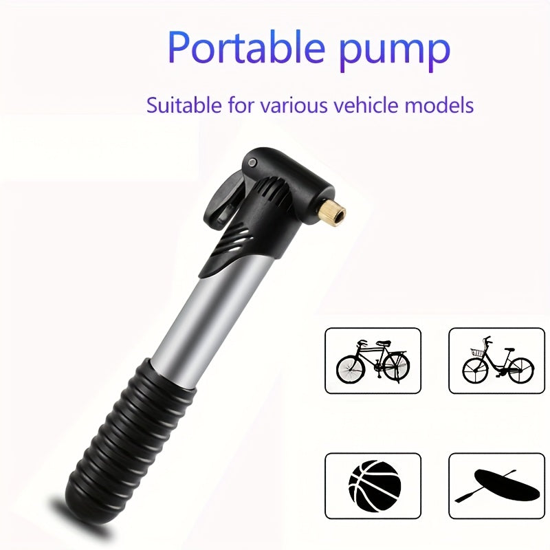 Portable Bicycle Pump - Mini Inflator, Compact and Lightweight for Easy Carrying, High-Pressure Air Pump Suitable for Bikes, Basketball, Soccer, Swimming Rings, Bike Accessories, Outdoor Emergency Gear, Bike\u002Fbicycle Accessory,  Easy Carrying Design