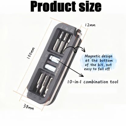 10-in-1 All-In-One Bicycle Repair Tool | Heavy Duty Bike Multi Tool with Multiple Screwdriver Heads, Compact Emergency Kit for Mountain, Road, Racing Bikes, Aluminum Alloy