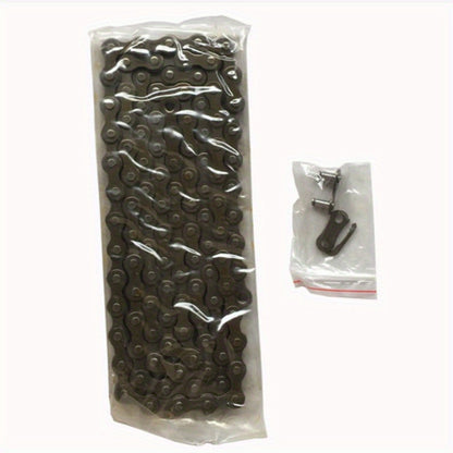 104-Section Single Speed Bicycle Chain - Heavy-Duty Iron Construction, Compatible with Single Speed Mountain Bikes, Baby Bikes, City Commuter Bikes - Sturdy & Durable