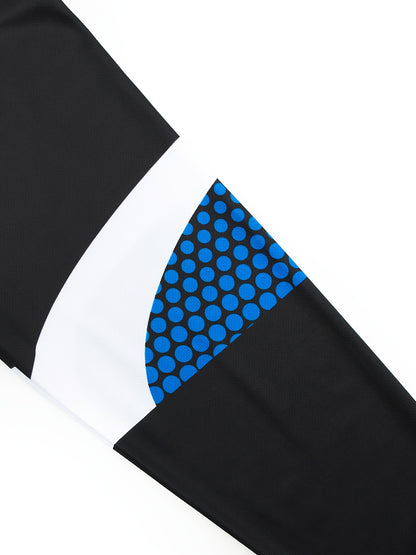 Men'S Long Sleeve Cycling Jersey - 100% Polyester Knit Fabric, Geometric Pattern & Color Options - Medium Stretch Stand Collar Athletic Top with, Triathlon, Fishing - Spring Summer Fall Outdoor Sports Shirt, Triathlon Apparel, Sporty Design