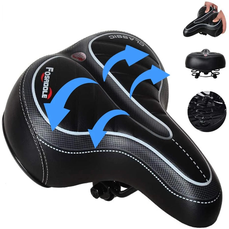 Comfortable Bicycle Seat Cushion Designed for Both Men And Women, Featuring Dual Shock-Absorbing Balls And Memory Foam, Suitable for Road Bikes.