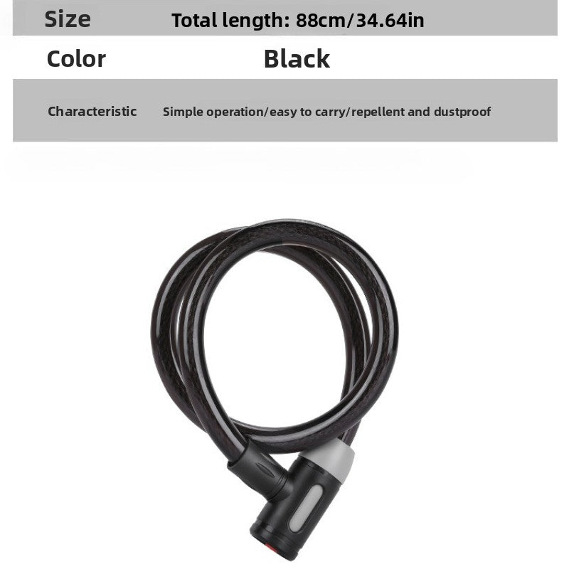 1 Mountain Bike Helmet Security Lock | Waterproof Anti-Theft U Lock with Password Code, Motorcycle Steel Cable, Anti-Cut Resistant for E Bike Bicycle