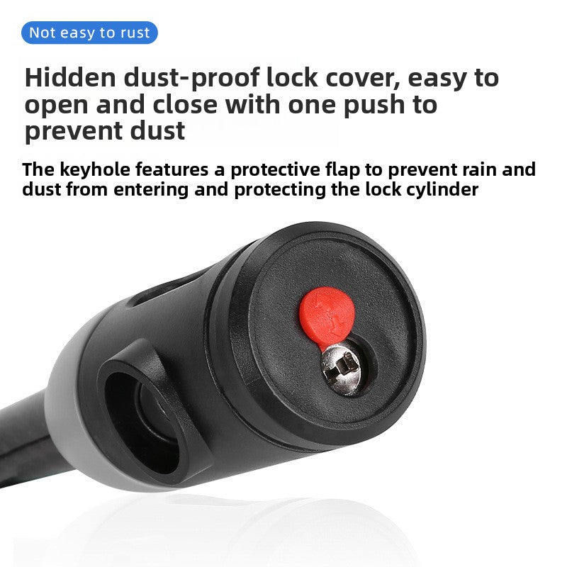 1 Mountain Bike Helmet Security Lock | Waterproof Anti-Theft U Lock with Password Code, Motorcycle Steel Cable, Anti-Cut Resistant for E Bike Bicycle