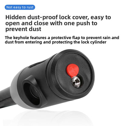 1 Mountain Bike Helmet Security Lock | Waterproof Anti-Theft U Lock with Password Code, Motorcycle Steel Cable, Anti-Cut Resistant for E Bike Bicycle