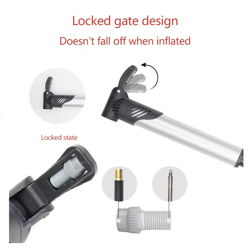 Portable Bicycle Pump - Mini Inflator, Compact and Lightweight for Easy Carrying, High-Pressure Air Pump Suitable for Bikes, Basketball, Soccer, Swimming Rings, Bike Accessories, Outdoor Emergency Gear, Bike\u002Fbicycle Accessory,  Easy Carrying Design