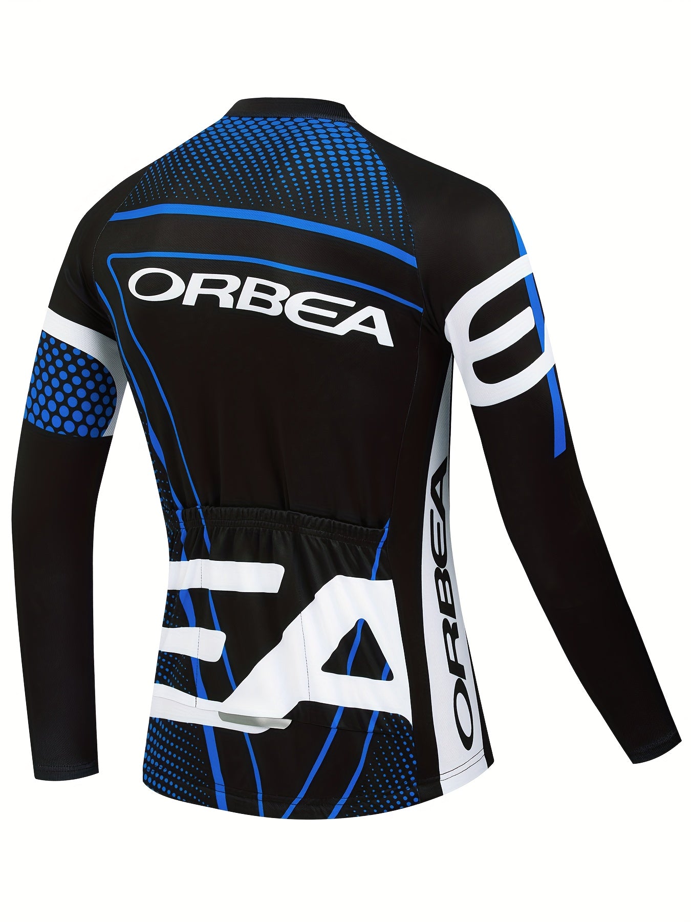 Men'S Long Sleeve Cycling Jersey - 100% Polyester Knit Fabric, Geometric Pattern & Color Options - Medium Stretch Stand Collar Athletic Top with, Triathlon, Fishing - Spring Summer Fall Outdoor Sports Shirt, Triathlon Apparel, Sporty Design