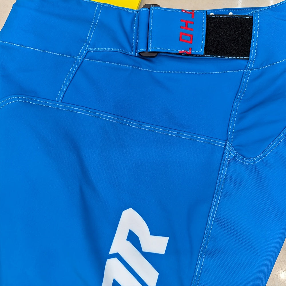 2025 New Red And Blue Off-Road Motorcycle Riding Suit, Suitable for Mountain Biking And Racing, Unisex, Four-Season Long Sleeve And Long Pants Combination Gear.