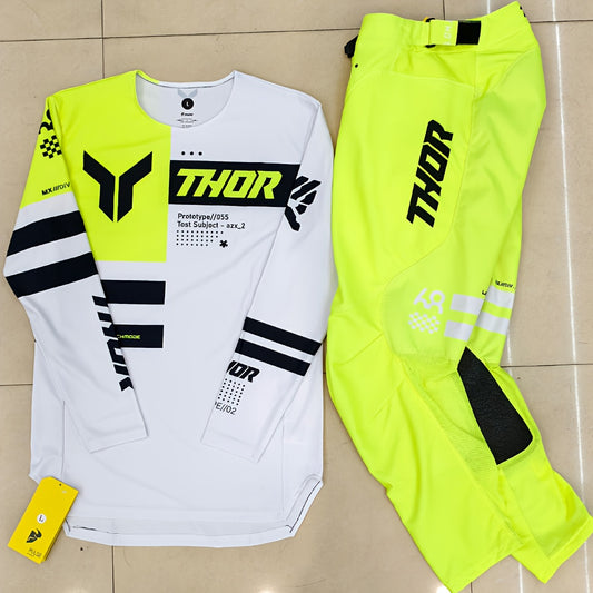 2025 Launchmode Dozer Acid Black Gear Set New yellow outdoor sports cycling set with long sleeves and pants suitable for both men and women suitable for all seasons off-road motorcycle and mountain bike riding clothing