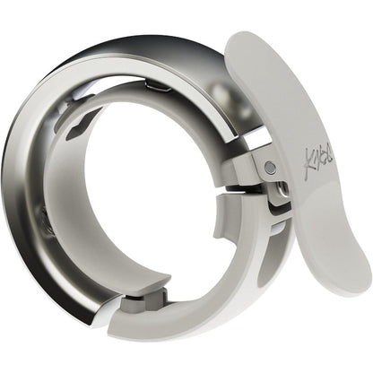 Knog Oi Prima Bike Bell - Loud 80dB Cycling Bell with Wrap-Around Design, Heavy-Duty Construction, Easy Installation (2 Sizes for Bike Handlebars), for Road, Mountain, BMX Bikes - Compatible with WAVETEK Hammer Tools