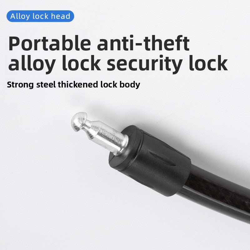 1 Mountain Bike Helmet Security Lock | Waterproof Anti-Theft U Lock with Password Code, Motorcycle Steel Cable, Anti-Cut Resistant for E Bike Bicycle