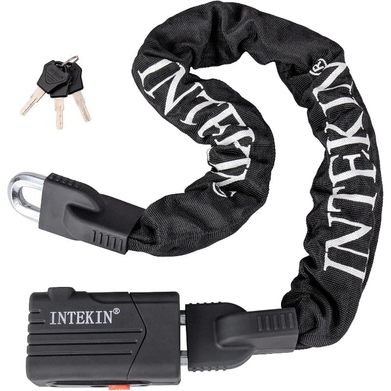 Heavy Duty Bike Chain Lock with 3 Keys - 8mm\10mm Thick Anti-Theft Bicycle & Motorcycle U-Lock, Chain for Bike, Gate, Fence, Polished (3ft\4ft\5ft Lengths)