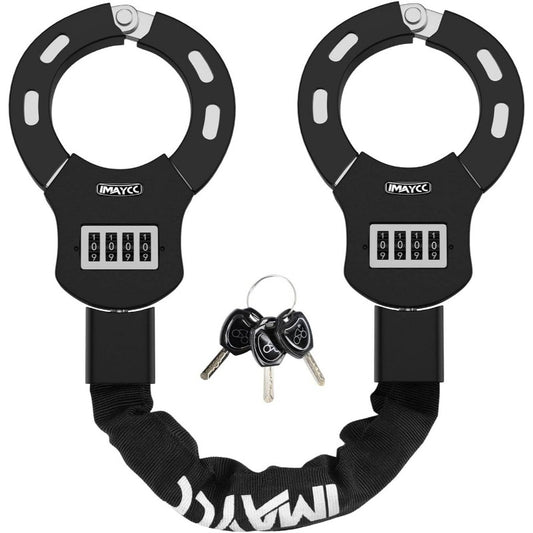 Heavy-Duty 4-Digit Combination Scooter Lock with Resettable Code & Chain - -Theft Bike\Motorcycle\E-Scooter Lock, 3- Keyless Entry System, Cable Lock for Doors, Motorcycles, ATVs (No Keys Required)