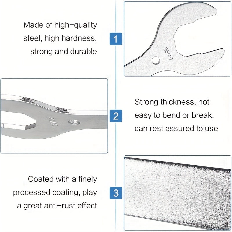 Customizable 4-in-1 Bicycle Wrench, Bike Headphone Wrench, 30mm 32mm 36mm Wrench, Multifunctional Bicycle Repair Wheel Pedal Tool