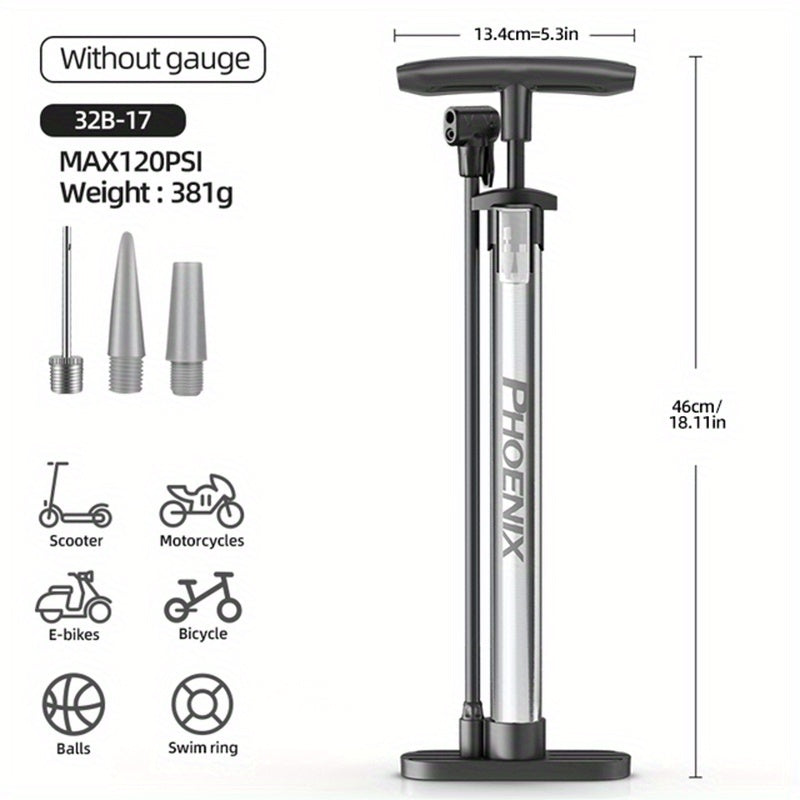 Stainless Steel Ball - Mountain Bicycle Pump Accessories - Portable High Pressure MAX 130PSI - Bike Air Pump Tire Inflator