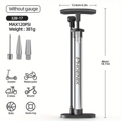 Stainless Steel Ball - Mountain Bicycle Pump Accessories - Portable High Pressure MAX 130PSI - Bike Air Pump Tire Inflator