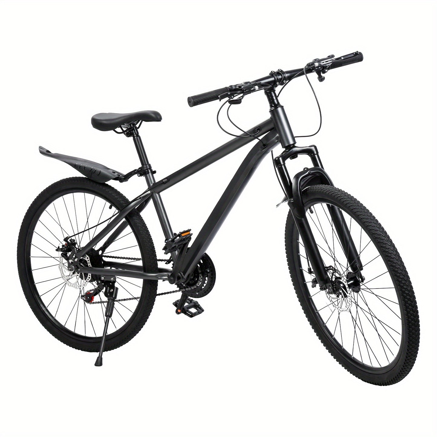 Men'S And Women'S Mountain Bike, 26 Inch Mountain Bike, 21 Speed, High Carbon Steel Frame, Front And Rear Disc Brakes