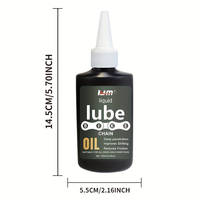 KJM All-Weather Bike Chain Lube - 10,000+ Mile Long-Lasting Lubricant, Fast-Penetrating Formula for Smooth Shifting & Braking, Drivetrain Oil Spray for Mountain\Road Bike Chains, Heavy-Duty Protection (Compatible with Gear Systems)