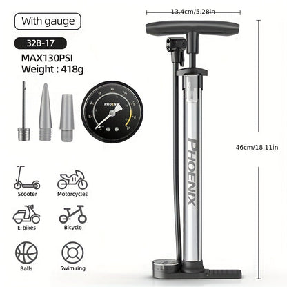 Stainless Steel Ball - Mountain Bicycle Pump Accessories - Portable High Pressure MAX 130PSI - Bike Air Pump Tire Inflator