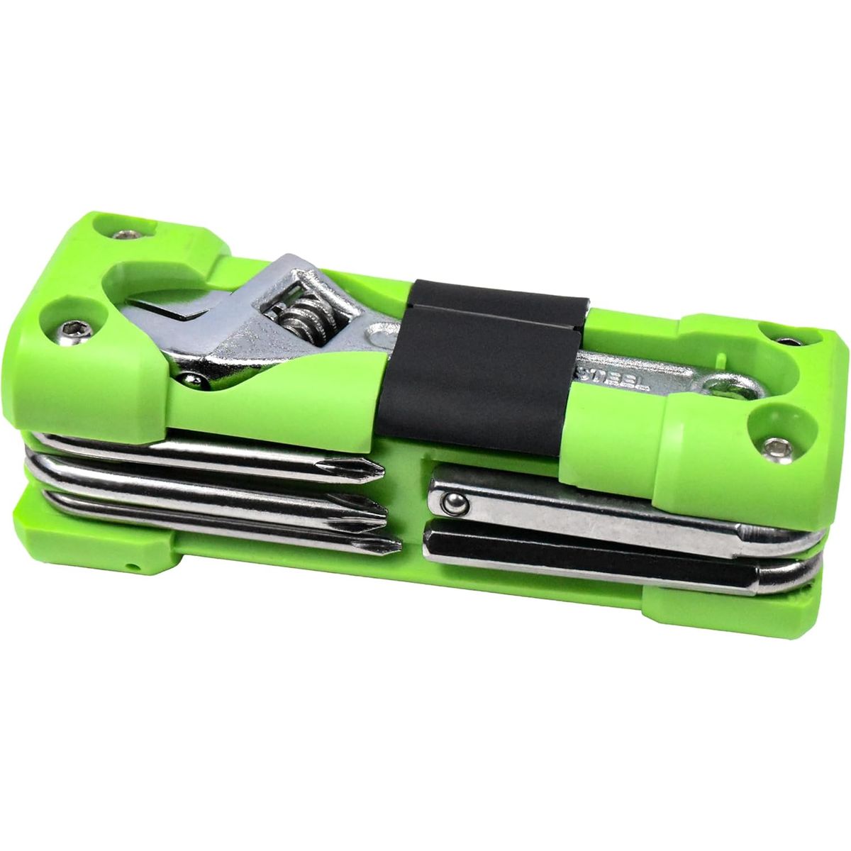 16-in-1 Heavy-Duty Repair Kit with 45# Stainless Tools & ABS Case - Portable 16-in-1 Multitool Set for Road\Mountain Bikes, Wheel Truing, Tire Changes, Maintenance (Hex Wrenches, Screwdriver Heads, Spoke Wrench) -