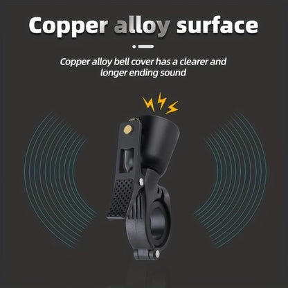 Vintage Copper Alloy Bike Bell - 100dB Crisp Sound, Easy Install for MTB & Road Bikes, Safe Cycling Accessory