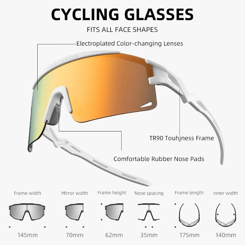 Men'S & Women'S Windproof & Sand-Resistant Cycling Glasses - -Glare Sports Goggles with Ergonomic Fit, Lens & Frame for Cycling, Running, Outdoor Activities - Non-Prescription Sports Eyewear