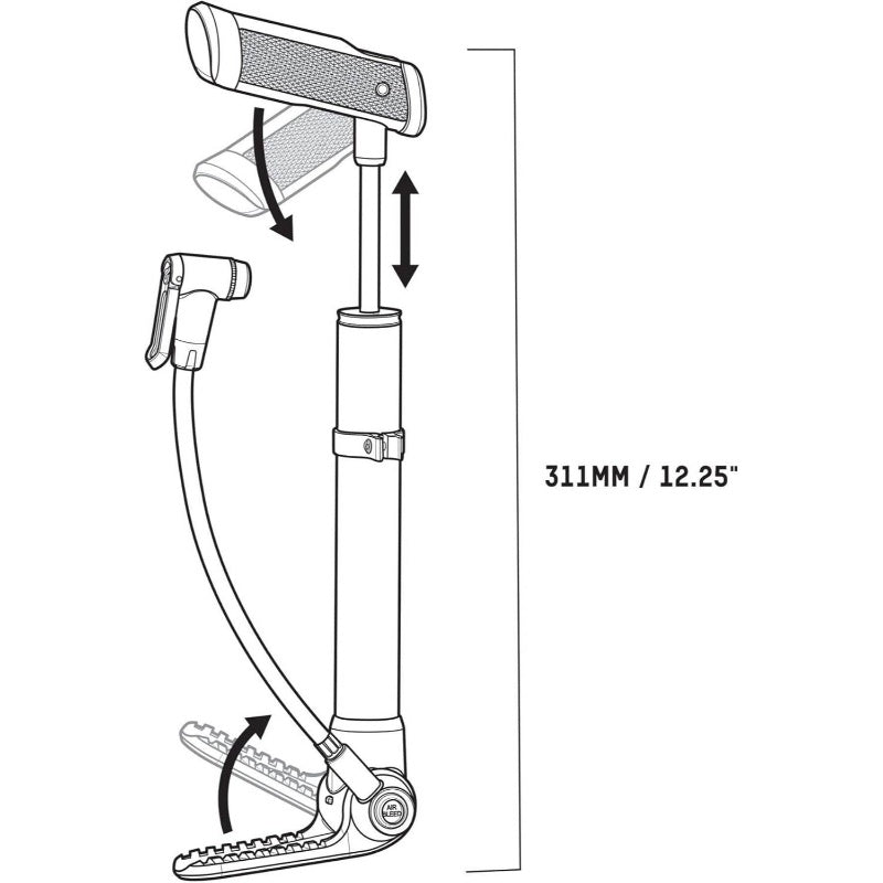 Mammoth Flip Bike - Pump,  Compact Design, Easy Operation, Efficient Mechanism, Road Cyclists