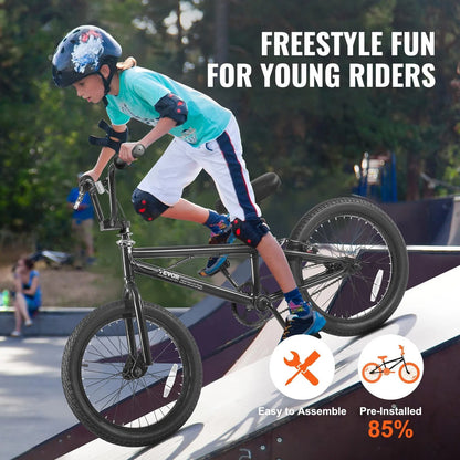 18-Inch BMX-Style Bicycle for Youth and Adults, Adjustable Seat, Multi-Surface Wheels, Easy Assembly